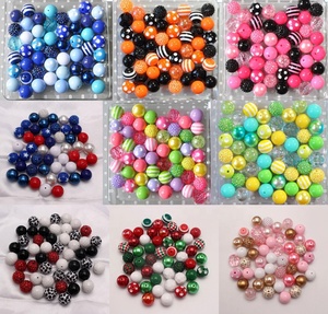 Cuentas Sueltas al por Mayor, Color Rosa <span class=keywords><strong>Princesa</strong></span>, Cuentas de Goma de Mascar de 20 mm, para Manualidades Infantiles, Fabricación de Joyería, Accesorios para Collares Gruesos - Product Image 3