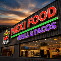 Enseigne lumineuse LED extérieure personnalisée pour devanture de magasin, enseigne commerciale en acrylique, logo lumineux pour restaurant, boutique, Letreros Luminosos