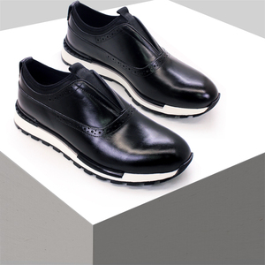 Novedad Zapatos Casuales para Hombre de Piel de Vaca de Primera Capa Diseño sin Cordones Cómodos Tenis Transpirables Hechos a Mano Suela Antideslizante Deportivos - Product Image 4