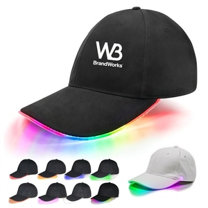 หมวกเบสบอล LED พร้อมไฟส่องสว่างที่ปีกหมวก ดีไซน์ปรับได้ เหมาะสำหรับงานเทศกาล ปาร์ตี้กลางคืน กีฬา และกิจกรรมกลางแจ้ง - Product Image 1