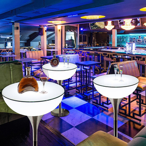 Hotel de lujo fiesta LED brillante cóctel muebles iluminados iluminar sillas de mesa - Product Image 5