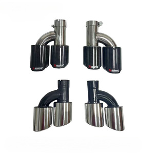 Diffuseur arrière style Kabur en PP avec éclairage LED et embouts d'échappement quadruples en acier inoxydable pour <span class=keywords><strong>Audi</strong></span> A4 S4 B9.5 Sport Sedan 2020-2025. - Product Image 2