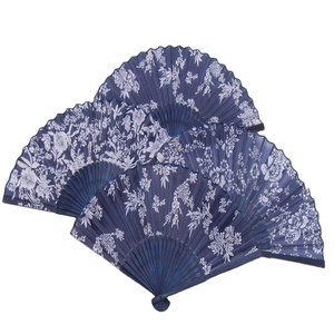 Éventail pliant 2025 en bambou, artisanat chinois en tissu, décorations florales imprimées, éventail pour femme - Product Image 5