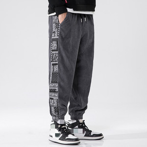 กางเกงคาร์โก้ผู้ชายพิมพ์ลายผ้าลูกฟูกสำหรับผู้ชาย - Product Image 2