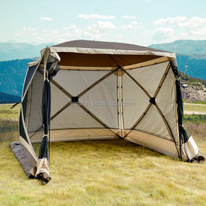 Carpa de Playa Cuadrada con Protección UV y Paredes de Malla Completa, con Cubierta Impermeable para Acampar y Disfrutar <span class=keywords><strong>del</strong></span> <span class=keywords><strong>Sol</strong></span>, Carpa de Playa con Protección Solar - Product Image 1