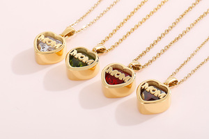 Go Party Fête des Mères Acier Inoxydable <span class=keywords><strong>Maman</strong></span> Amour Coeur <span class=keywords><strong>Collier</strong></span> 12 Pierre de <span class=keywords><strong>Naissance</strong></span> Cristal Strass <span class=keywords><strong>Collier</strong></span> Meilleur <span class=keywords><strong>Maman</strong></span> Colliers Cadeau - Product Image 5