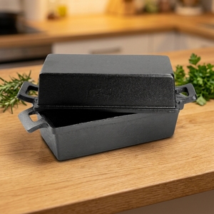 Personalización de Fábrica, Molde <span class=keywords><strong>para</strong></span> Pan Rectangular 2 en 1, Duradero, de Hierro Fundido, con Tapa, Precurado, Apto <span class=keywords><strong>para</strong></span> <span class=keywords><strong>Horno</strong></span>, Gas e Inducción - Product Image 1