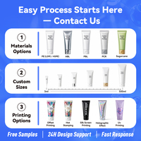 Tubes de gloss à lèvres vides personnalisés en plastique PE transparent mat, rechargeables, écologiques, laminés, 10 ml, pour l'emballage cosmétique et de produits de beauté