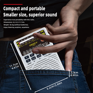 Portable FM/AM/SW 3 Band Digital Tuning <b>LED</b> Display Radio with Speaker 3.5mm Jack for Outdoor Camping Travel - Product Image 5