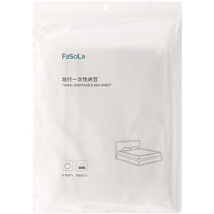 FaSoLa Travel Disposable Breathable Fitted Sheet White 1.5m Hotel Mattress Protector Non-woven Full Coverage - Product Image 2