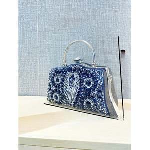 Clutch-Abendtasche für Damen, glitzernde Handtasche mit Strass-Kette für Hochzeit und Party - Product Image 5