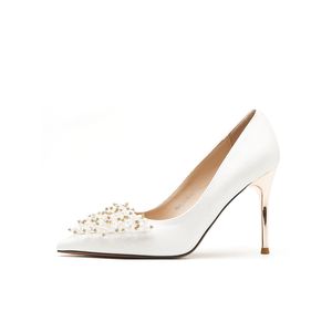 Zapatos de Tacón de Aguja con Punta en Pico 9888A-130, Zapatos de Novia con Pedrería, Tacones Altos Elegantes de Satén para Mujer, para Ocasiones Formales - Product Image 5