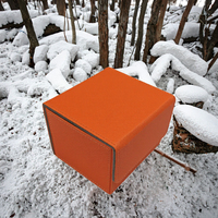 Boîte de rangement magnétique pliable en bambou Juvida L-150A, organisateur de bureau carré, capacité de plus de 100 cartes pour cartes de sport et de collection