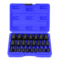 Kit professionnel de 25 extracteurs de boulons cassés, outils de démontage de vis endommagées à multiples cannelures pour boulons, goujons et tuyaux abîmés