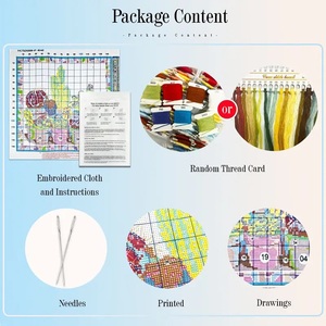 Kit <span class=keywords><strong>Punto</strong></span> <span class=keywords><strong>Croce</strong></span> 40x40cm Cane e Ragazzo, Ricamo Fai da Te 11CT/14CT per Decorazione Casa, Design Floreale, Regalo Ecologico - Product Image 6