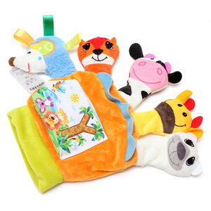 Burattini caldi della peluche del dito della mano giocattoli svegli di educazione precoce dell'animale storia appena nata che dice il burattino del dito del bambino - Product Image 3
