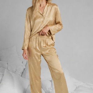 Ensemble de pyjama en soie glacée pour femme, doux, <span class=keywords><strong>sexy</strong></span>, vêtements de détente de luxe, tenue d'intérieur confortable, ensemble deux pièces, vêtements pour femme - Product Image 2