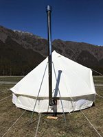 Tente en toile 3M avec réchaud Grande tente de camping en toile