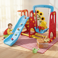 Ensemble de jeux d'intérieur pour enfants, toboggan et balançoire en plastique PE, pour la maison, l'école, la maternelle et l'usage public
