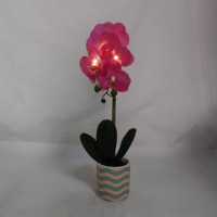 Seidenorchidee Künstliche Blume im Topf Heim-Schreibtisch-Dekoration Innenbereich Umweltfreundlich Hochrealistisch Abschluss Weihnachten Chinesisch