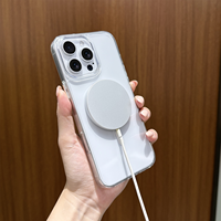 Coque transparente pour iPhone 17 Pro Max, étui magnétique transparent en TPU PC antichoc et anti-jaunissement, vente en gros de coques de téléphone