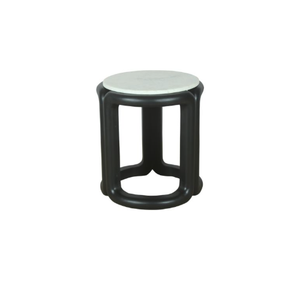 Meubles de salon au design contemporain en bois de manguier massif et table d'appoint en marbre blanc Banswada pour chambre à coucher à usage décoratif - Product Image 1