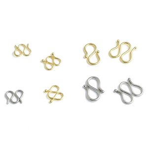 Boucles en forme de W et de S en acier inoxydable pour la fabrication de colliers, accessoires de bijoux DIY, formes variées, finition plaquée - Product Image 1