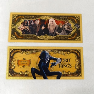 Il Signore degli Anelli 2026 Banconote Commemorative in Lamina d'Oro 12 Pezzi Personaggi <span class=keywords><strong>della</strong></span> <span class=keywords><strong>Terra</strong></span> <span class=keywords><strong>di</strong></span> <span class=keywords><strong>Mezzo</strong></span> Regalo Originale per Appassionati <span class=keywords><strong>di</strong></span> Cinema - Product Image 6