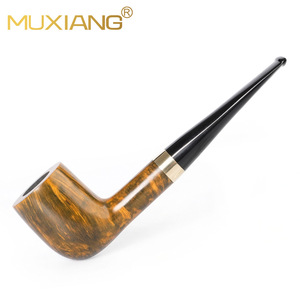 Muxiang Briarwood Smoking Pipe Straight Type 3mm Filter Core Men's Tobacco Pipe Gift - Product Image 1
