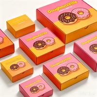 Boîte à donuts en carton biodégradable avec laminage mat de luxe, livraison express 72H, emballage pour boulangerie