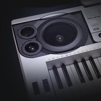 Clavier électronique en plastique MK810 à 61 touches, style piano, pour débutants, avec lecteur USB, lecture MP3, écran LCD, prise jack 3,5 mm