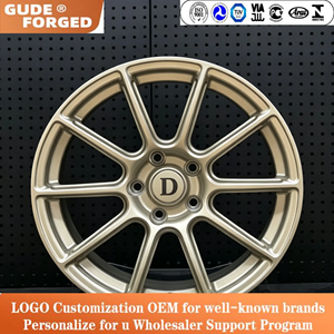 Cerchi in Lega di Alluminio Forgiato GUDE DEAN DP010 Nero Spazzolato 6061 per VW Golf, 15-24 Pollici, Personalizzabili 5x100/5x105/5x108/5x112/5x114 - Product Image 1