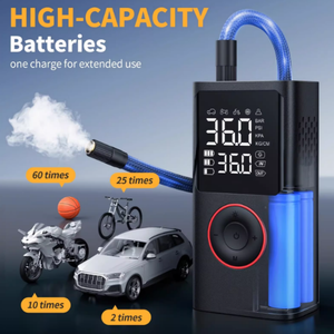 Inflador <span class=keywords><strong>de</strong></span> Neumáticos Digital <span class=keywords><strong>de</strong></span> 4000 mAh y 150 PSI con Pantalla, Luz LED, Bomba <span class=keywords><strong>de</strong></span> Aire Eléctrica Inteligente y Portátil para Automóviles, Motocicletas y <span class=keywords><strong>Bicicletas</strong></span> - Product Image 5