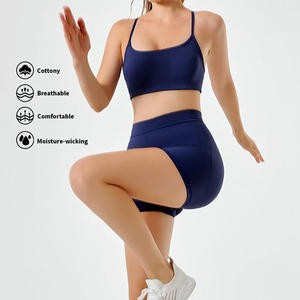 Conjuntos personalizados de alta calidad para <span class=keywords><strong>mujer</strong></span>, <span class=keywords><strong>ropa</strong></span> de Yoga para Fitness, mallas de entrenamiento, <span class=keywords><strong>ropa</strong></span> de <span class=keywords><strong>mujer</strong></span> de dos piezas, bolsillos, pantalones cortos, conjunto de Yoga para <span class=keywords><strong>mujer</strong></span> - Product Image 3