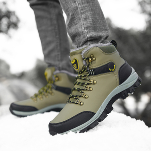 Gran oferta, botas de nieve cálidas, recién llegados, espesar <span class=keywords><strong>la</strong></span> suela, <span class=keywords><strong>zapatos</strong></span> de algodón con cordones, botas <span class=keywords><strong>Martin</strong></span> para hombres y mujeres para un estilo de moda - Product Image 4