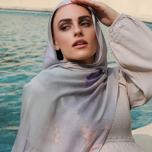 Offre Spéciale Respirant Léger Modal Châle Écharpe Aquarelle Imprimé Tie Dye Vela HIJAB Châles Traditionnels - Product Image 4
