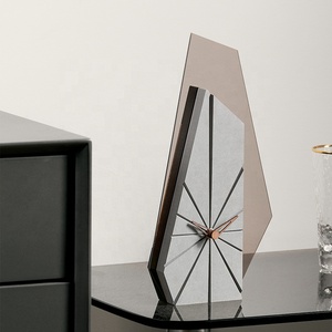 Reloj Decorativo Acrílico con Espejo Dorado EMITDOOG para Venta al por Mayor, Reloj de Mesa con Adsorción Magnética para Decoración de Oficina con Florero - Product Image 5