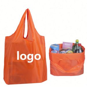 Bolsa de Compras Plegable de Poliéster y Nailon, Ecológica, de Gran Capacidad, 210d, Portátil, Reciclable, para Almacenamiento - Product Image 1