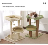 Arbre à chat d'exportation avec nid intégré et grand lit, plateforme de griffage et de saut, planche à griffer en sisal, ne prend pas de place