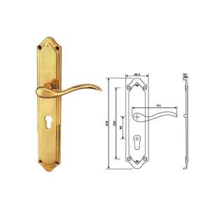 Trung Quốc Nhà Cung Cấp Của Hiện Đại Nội Thất Vàng Trong Nhà Nhà Cửa Xử Lý Đòn Bẩy Khóa New Kiến Trúc Phần Cứng Chải Brass - Product Image 3