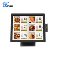 Écran publicitaire tactile HD 17 pouces 10 points, USB/DVI/RS232, panneau d'affichage tactile en aluminium 4:3