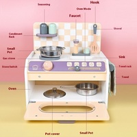 Vente directe d'usine nouvelle mini maison de jeu de cuisine en bois pour enfants ensemble de cuisine de simulation pour bébés