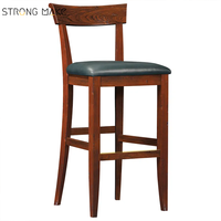 Tabouret de bar en bois pour restaurant, tables hautes, tabourets de bar de comptoir, table ronde haute carrée, ensemble de chaise et de table de bar à cocktails