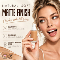 Fond de Teint et Correcteur 2-en-1 à Double Chambre avec Logo Personnalisé, Fini Mat, Effet Soft Focus, Formule Filmogène, Vente en Gros