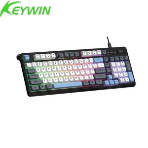 <span class=keywords><strong>Clavier</strong></span> de jeu USB filaire Type-C à 98 touches LED détachables, en stock usine, <span class=keywords><strong>clavier</strong></span> de jeu USB filaire à 98 touches LED mixtes personnalisé avec bouton rotatif - Product Image 2
