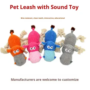 Sınır ötesi e-ticaret yeni ananas kadife Hippo mısır kadife <span class=keywords><strong>Pet</strong></span> peluş düğüm ses oyuncak - Product Image 3