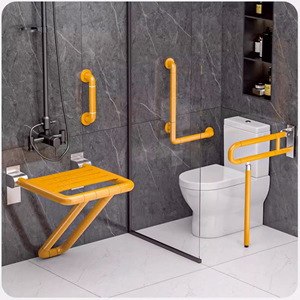 Chaise de douche pliante YJL en nylon et acier inoxydable antidérapante pour personnes âgées, équipement de sécurité pour salle de bain 8951 - Product Image 5