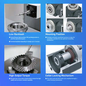 Spiral Konik Redüktör Endüstriyel Robotlar 90 Derece Servo Dik Açılı Dişli Redüktör CCW Klasik Giriş Direksiyonlu Endüstriyel Ekipman - Product Image 4