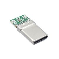 Connecteur USB-C mâle sans soudure 24 broches pour chargeur d'ordinateur portable et adaptateur d'alimentation de téléphone