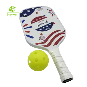 In fibra di vetro Pickleball Paddle Pickleball testa di marca in fibra di vetro sostenibile superficie ruvida in fibra di vetro Pickleball Paddle